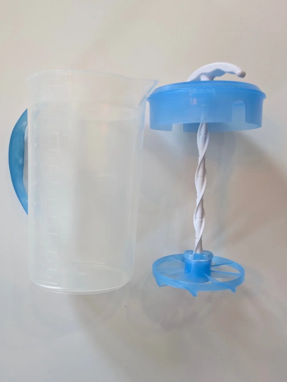 Dr. Brown's Baby Formula Mixing Pitcher, 32 oz., BPA Free, Blue Used Container